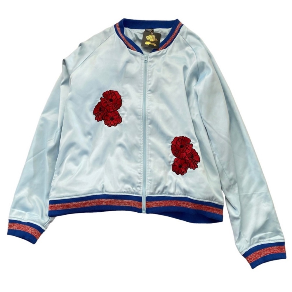 Cakeworthy Wizard of Oz Poppy Light Blue Red Bomber
Dorothy Jacket NWT Size 3XL - Picture 2 of 5
